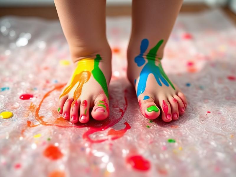 Bubble Wrap Stomp Art