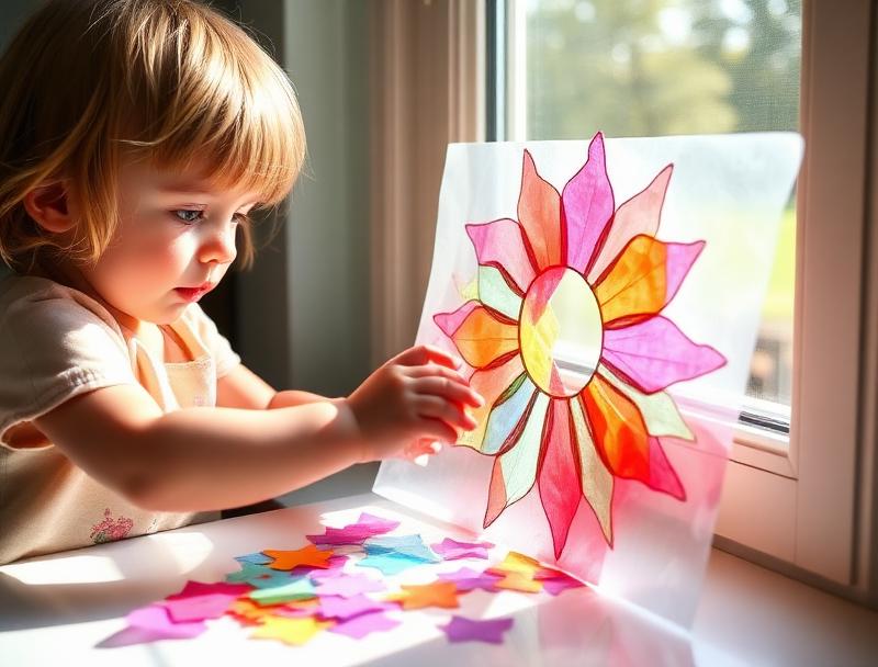 Tissue Paper Suncatcher